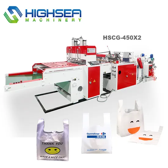 Высокоскоростные полиэтиленовые пакеты для футболок, производство машин