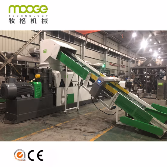 Отходы PP/PE/LDPE/HDPE/BOPP/PA/PVC/ABS/PS/PC/EPE/EPS/PET Пленка Flake Jumbo Тканый мешок Линия гранулятора пластика Завод по производству гранул Машина для переработки отходов
